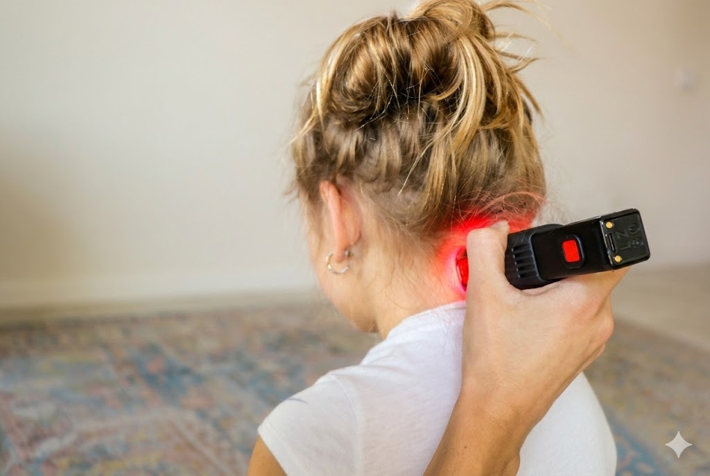 Child during a laser therapy session